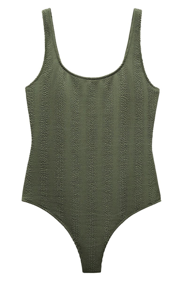MANGO Textured One-Piece Swimsuit, Alternate, color, 