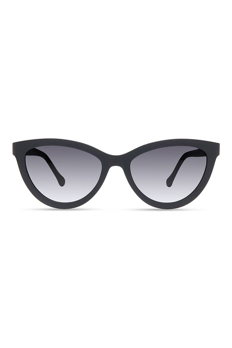 Pearl Cat Eye Sunglasses, Main, color, BLACK - SUN