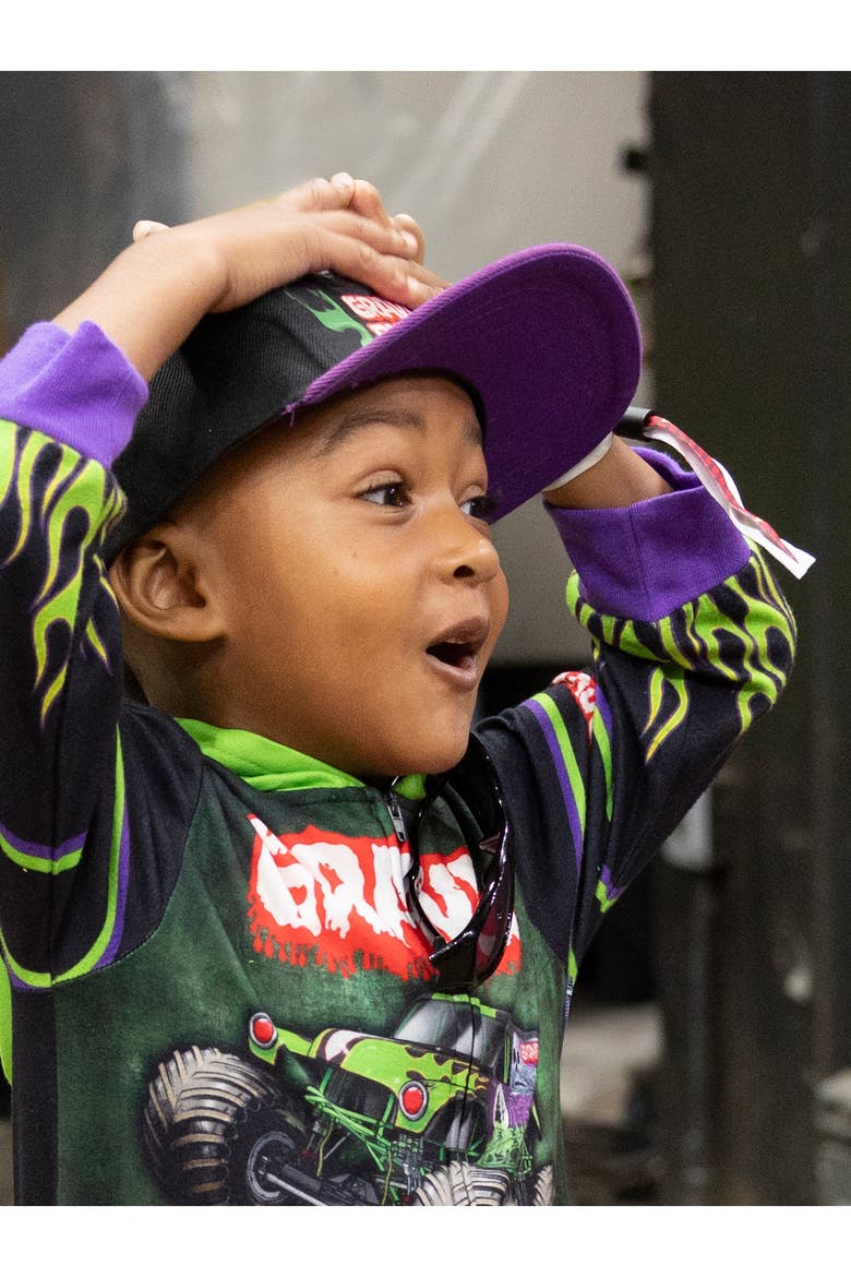 Grave Digger Strapback Baseball Cap, Alternate, color, Grave Digger Black