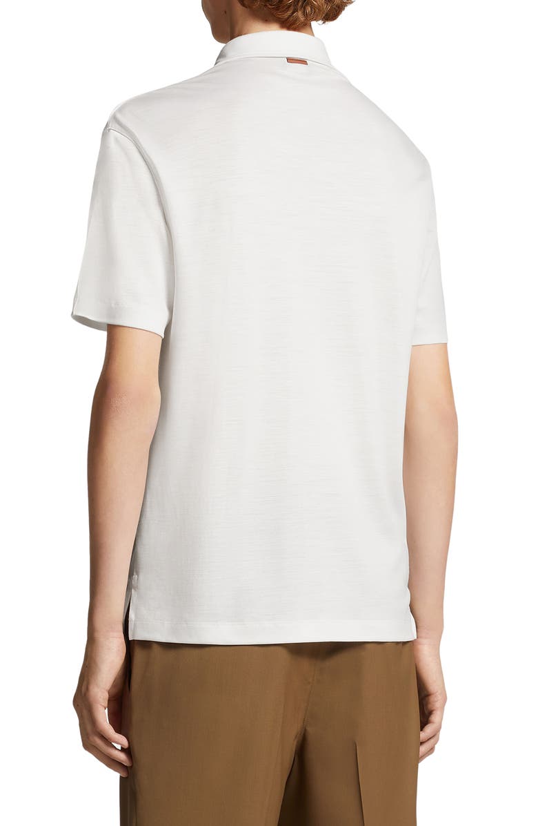 ZEGNA High Performance<sup>™</sup> Wool Polo, Alternate, color, White