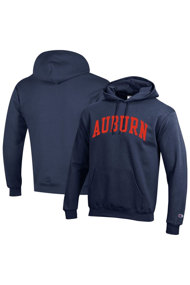 Men's Champion  Navy Auburn Tigers Basic Arch Fleece Pullover Hoodie, Alternate, color, Navy