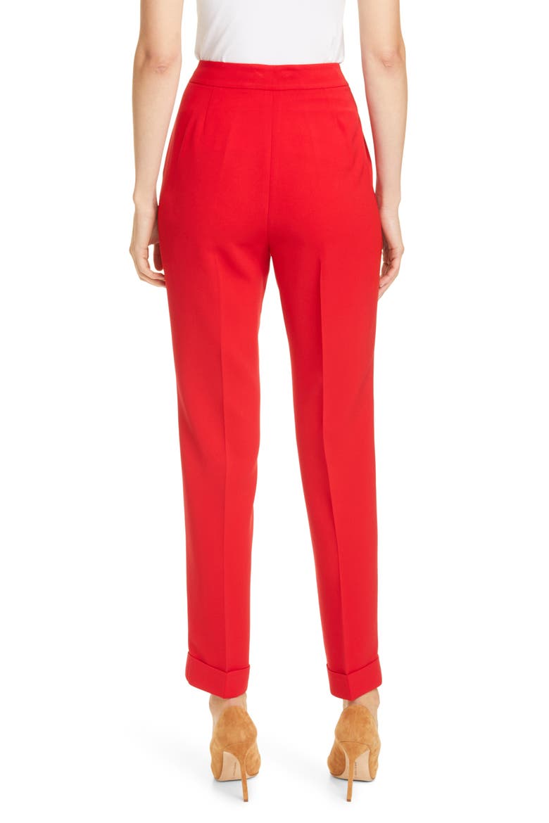 Clinton Cuffed Pants, Alternate, color, RED CURRANT