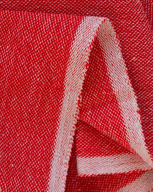 Kd Weave Towel In Red