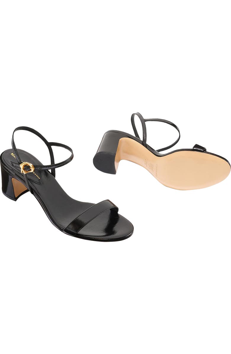 MARGAUX The Cleo Sandal, Alternate, color, Black Crinkle-Gloss Nappa