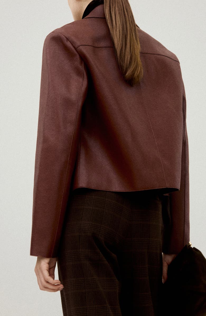 MANGO Faux Leather Jacket, Alternate, color,