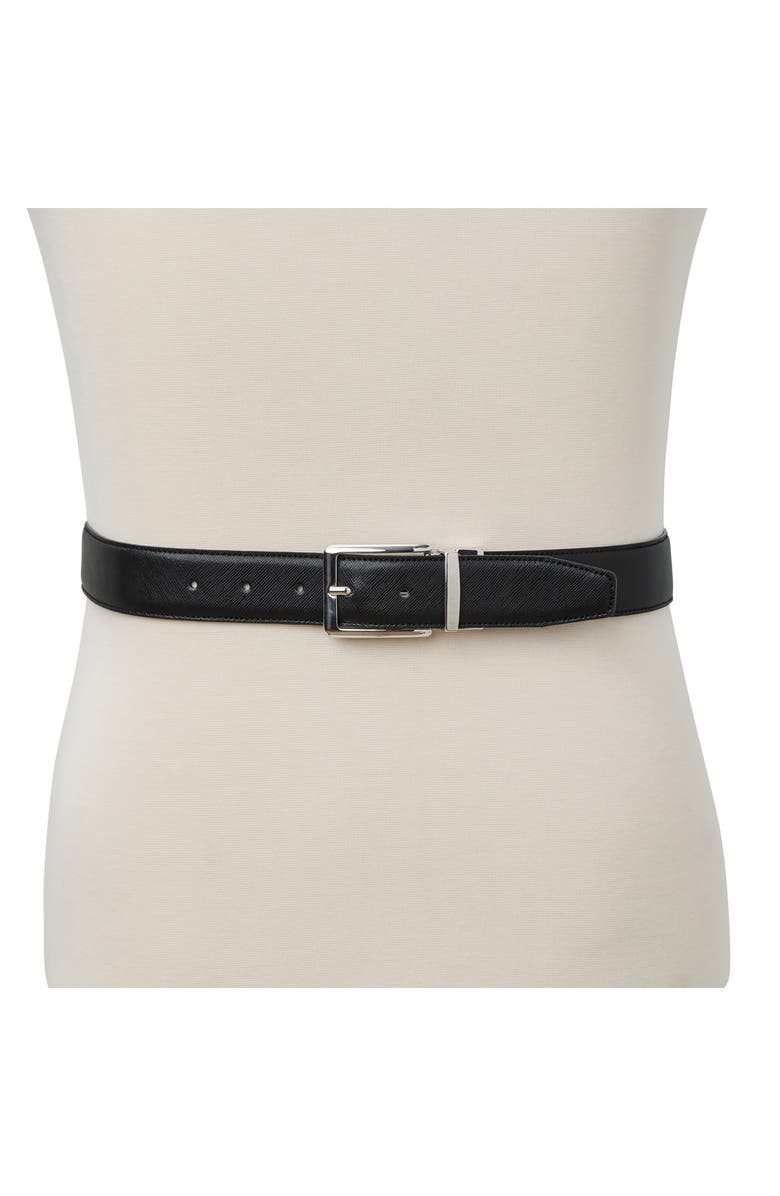 Bruno Magli Luca Leather Belt, Alternate, color, Black/ Dark Brown