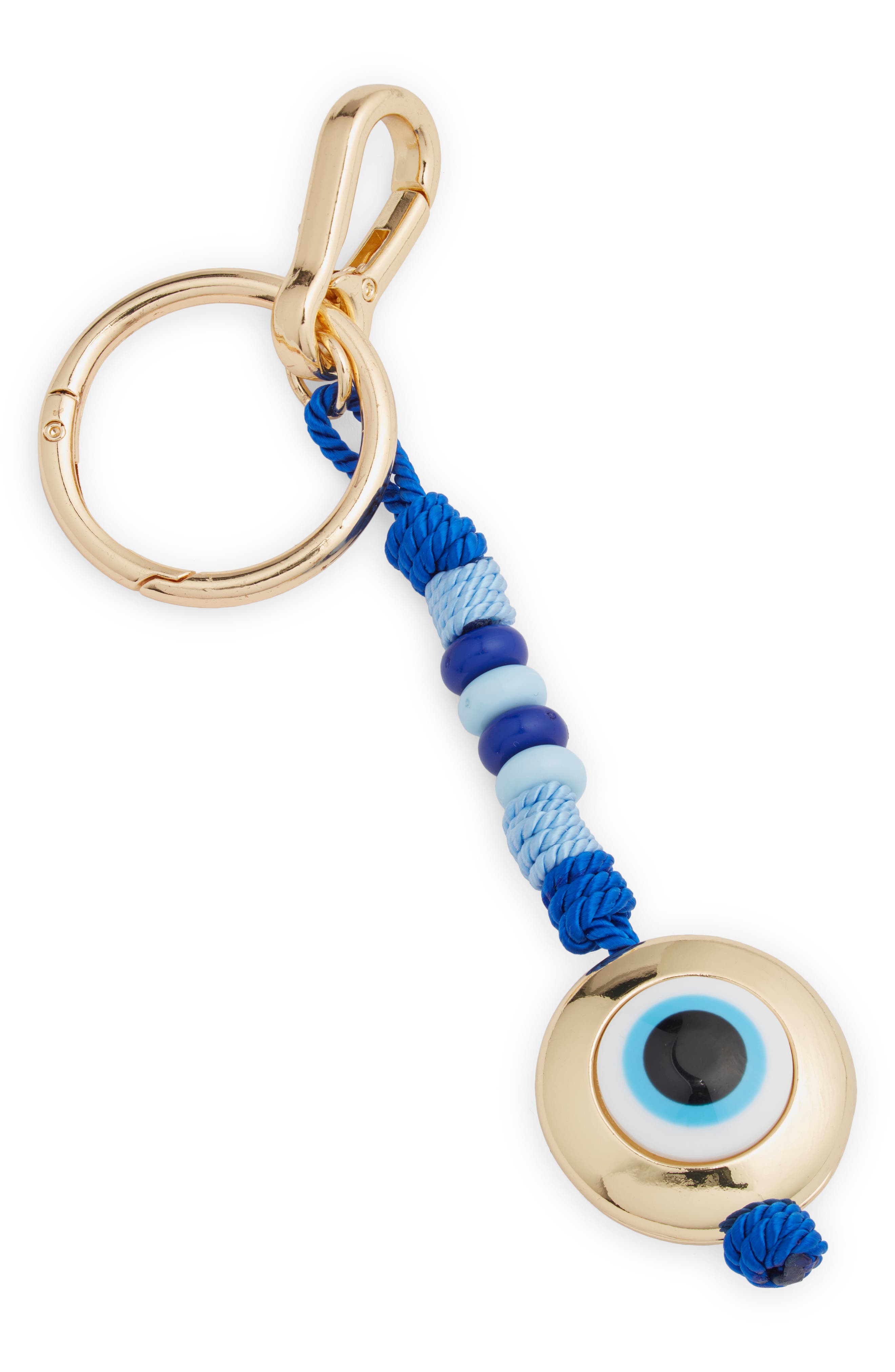 BaubleBar Eyes Off Envy Bag Charm, Main, color, Blue