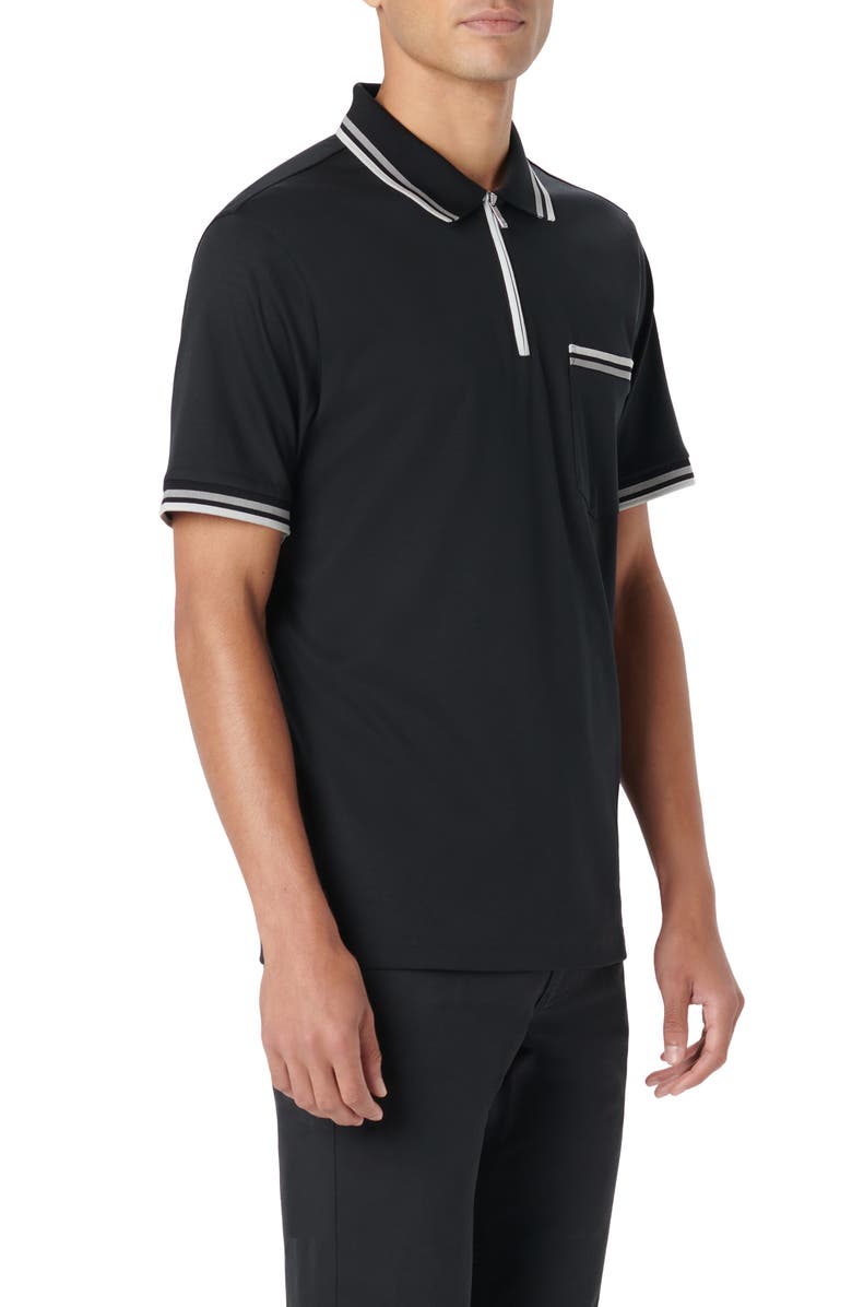 Bugatchi Quarter Zip Pocket Polo, Alternate, color,