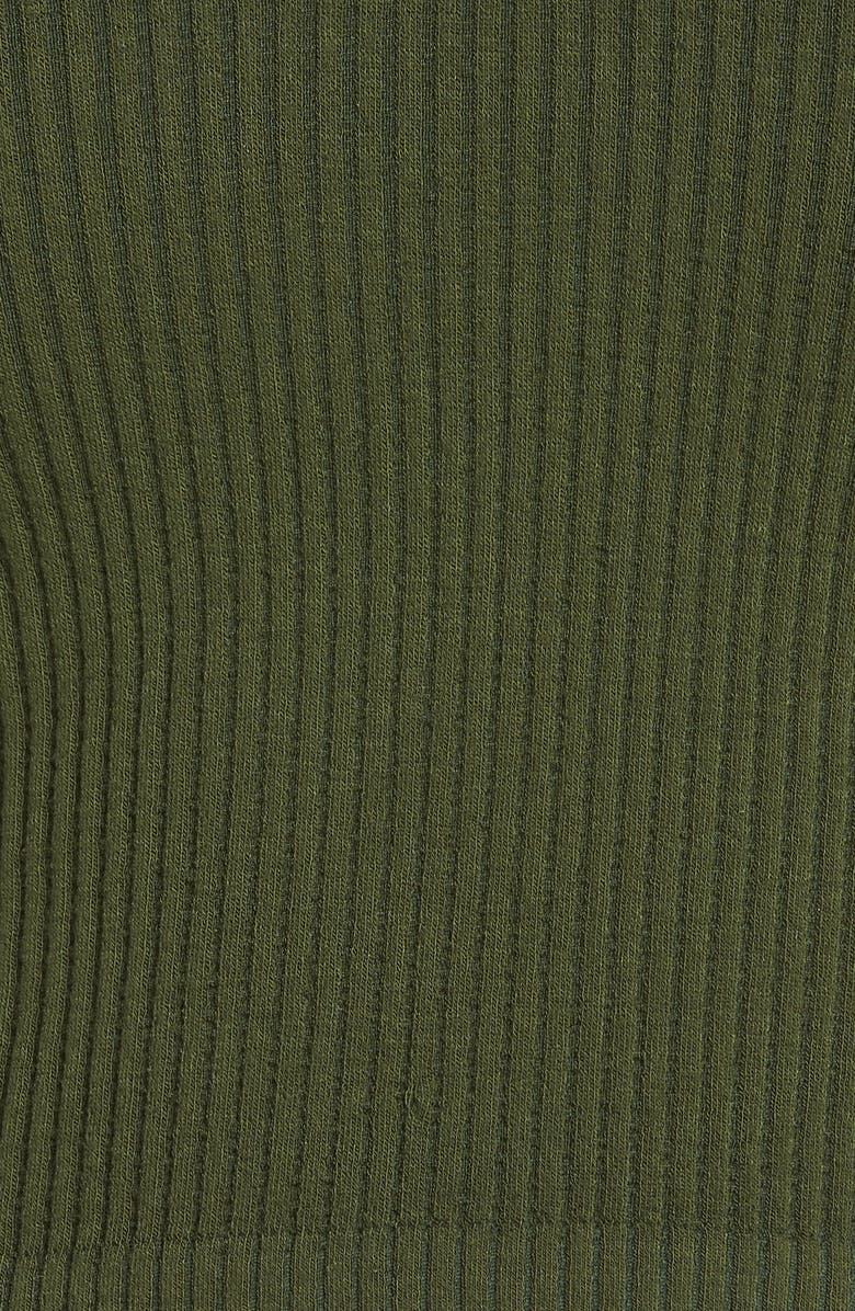 Free People Rib Brami Crop Tank, Alternate, color, Moss