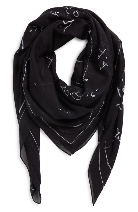 Temple Astrology Print Cotton Scarf