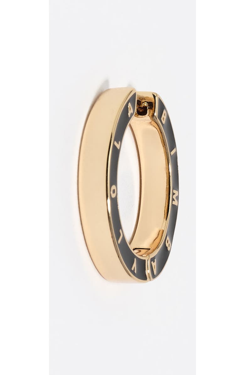 Bimba y Lola Logo Hoop Earrings, Alternate, color, Black