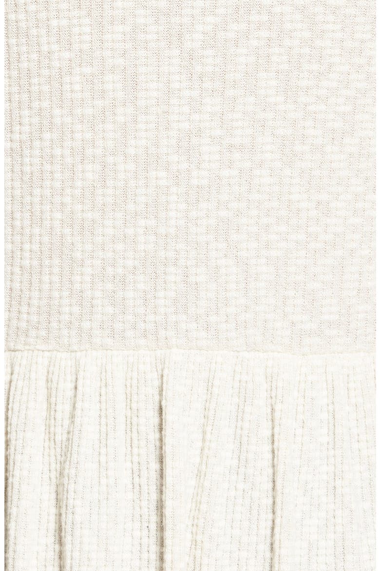 Stripe Thermal Peplum Top, Alternate, color, IVORY HEATHER