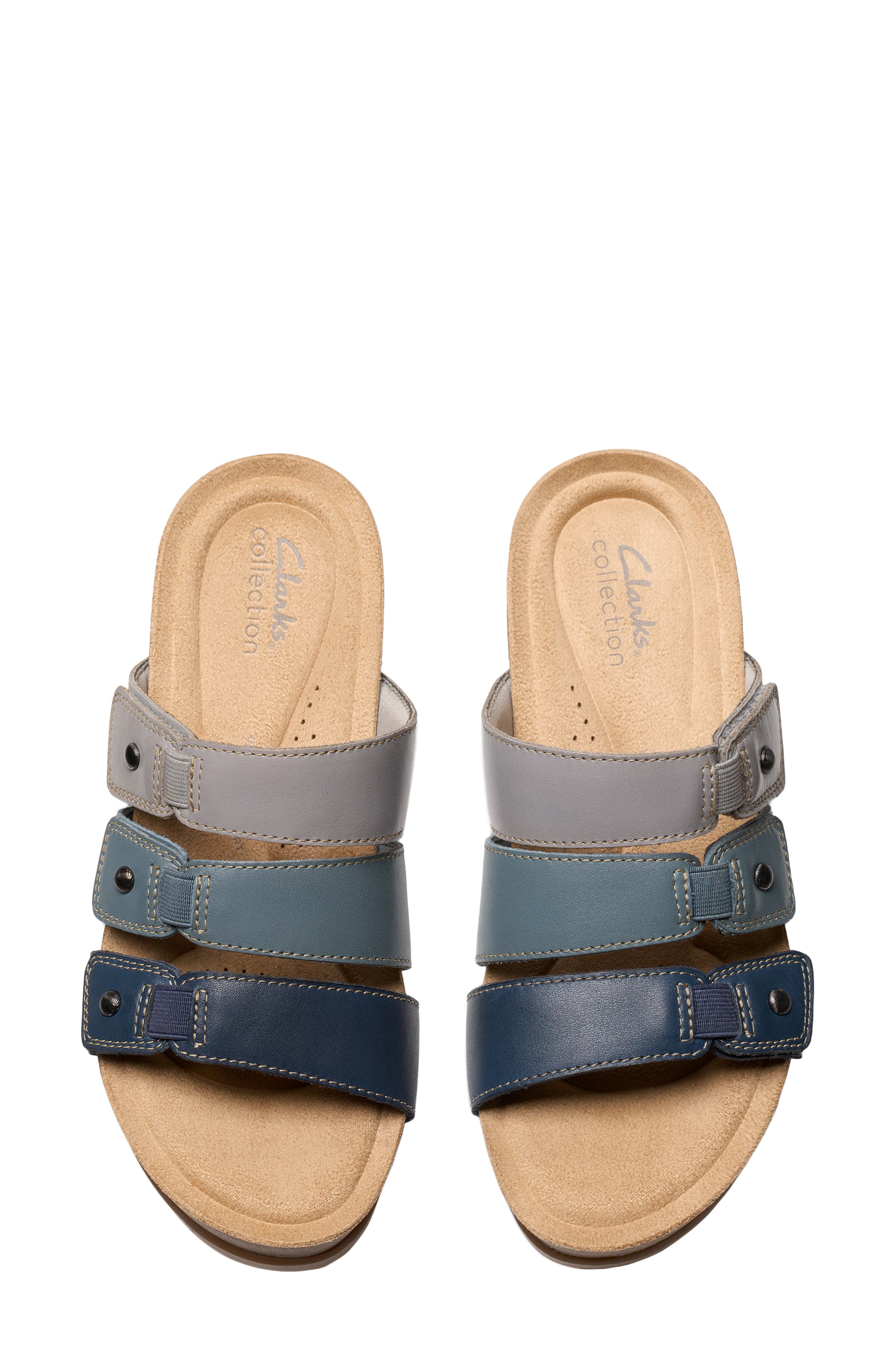 Calenne Lily Slide Sandal, Alternate, color, NAVY MULTI