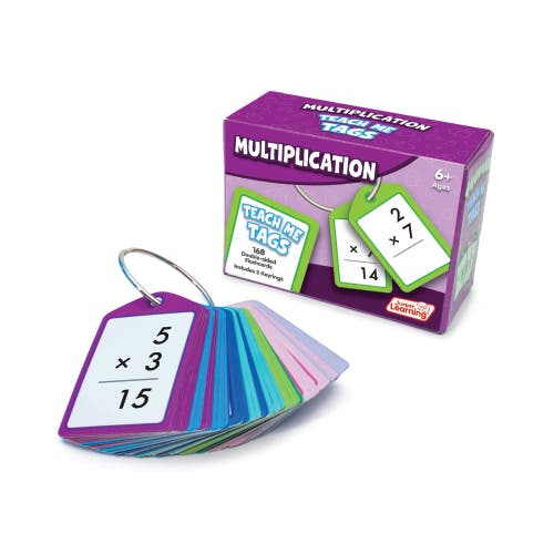 Junior Learning Multiplication Teach Me Tags 168 Educational Flashcards in Multicolored 
