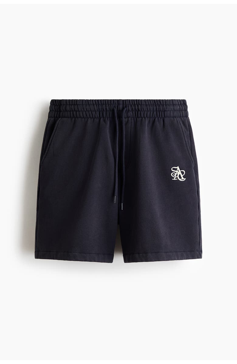 H&M Relaxed Fit Shorts, Main, color, Navy Blue