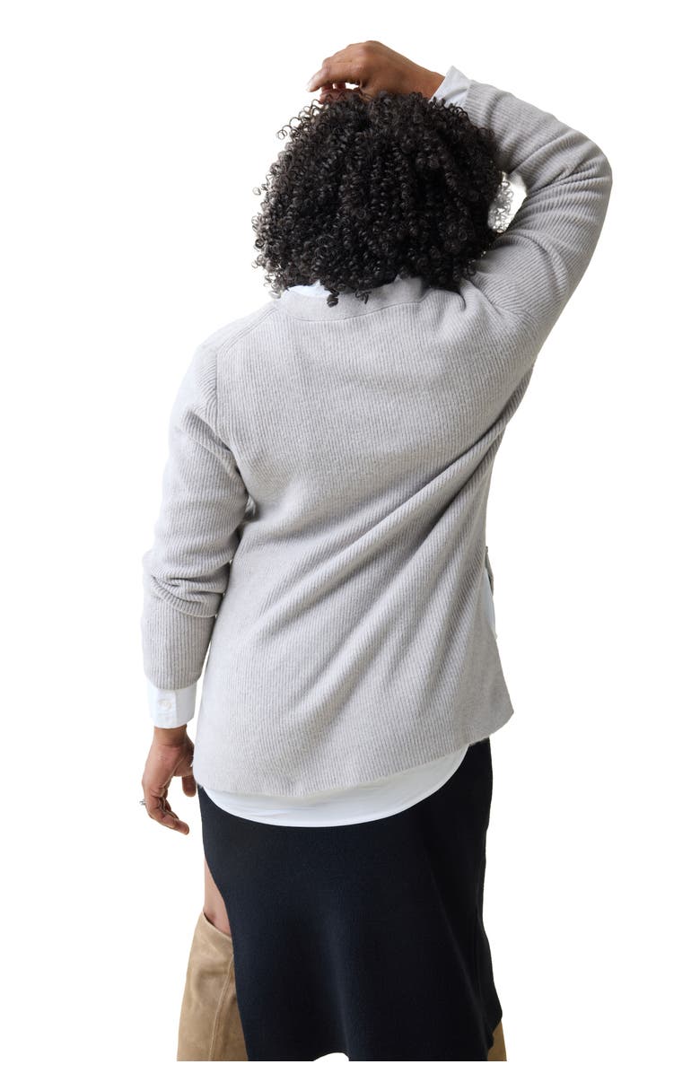 Ingrid & Isabel Side Zip Maternity and Nursing Sweater, Alternate, color, Light Gray