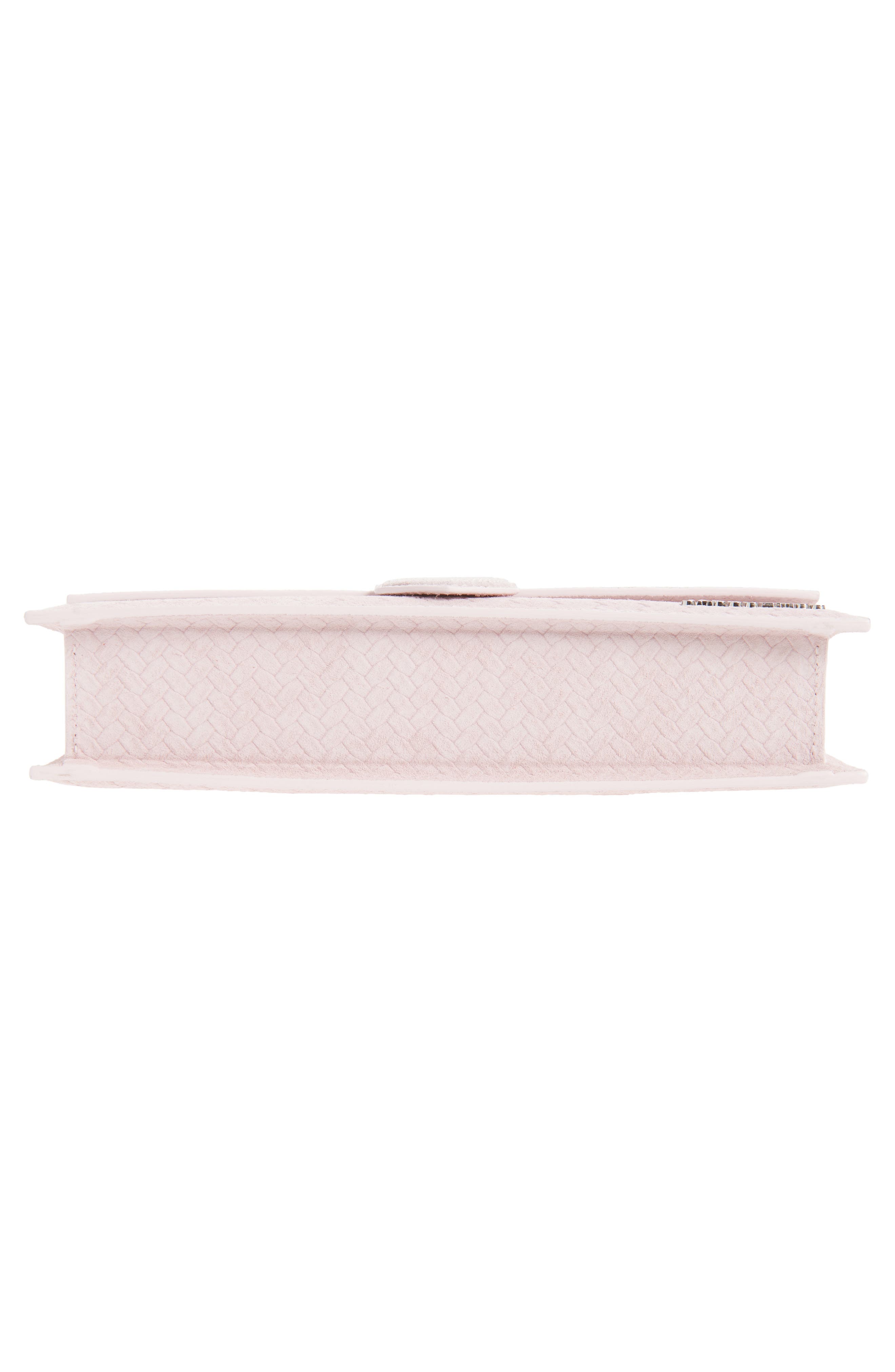 Jacquemus Le Long Bambino Suede Shoulder Bag, Alternate, color, Light Pink 410