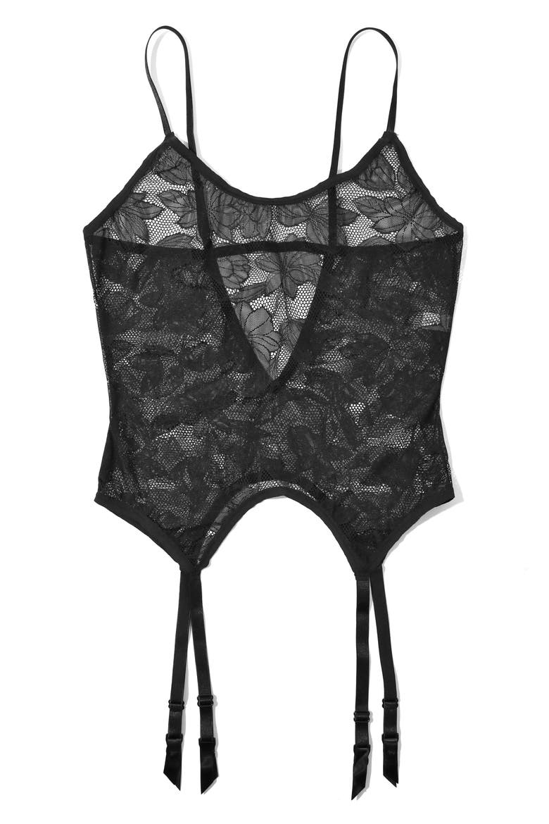 Tattoo Lace Basque, Main, color, BLACK