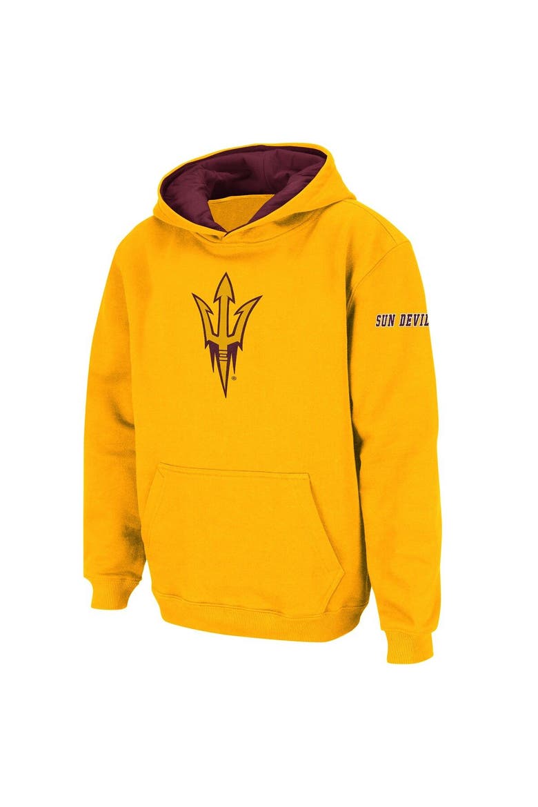 Youth Stadium Athletic Gold Arizona State Sun Devils Big Logo Pullover Hoodie, Main, color, Gold