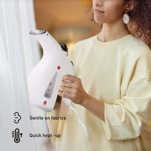 Pursonic Travel Ready Fabric Care Trio Steamer, Mini Iron, & Lint Remover In White