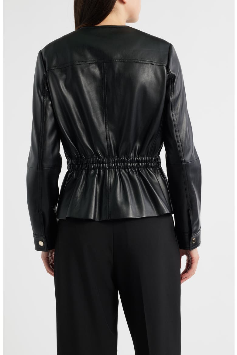 The Aliza Faux Leather Jacket, Alternate, color, NOIR
