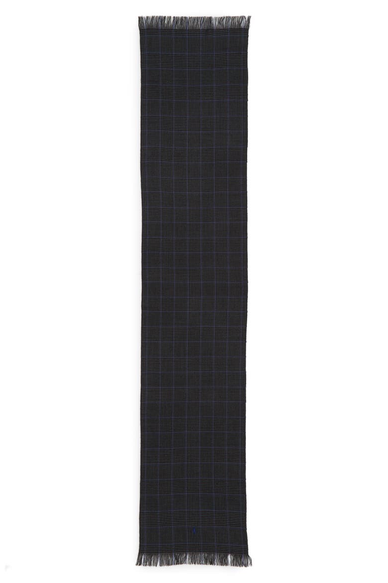 Merino Wool Scarf, Alternate, color, CHARCOAL/BLACK
