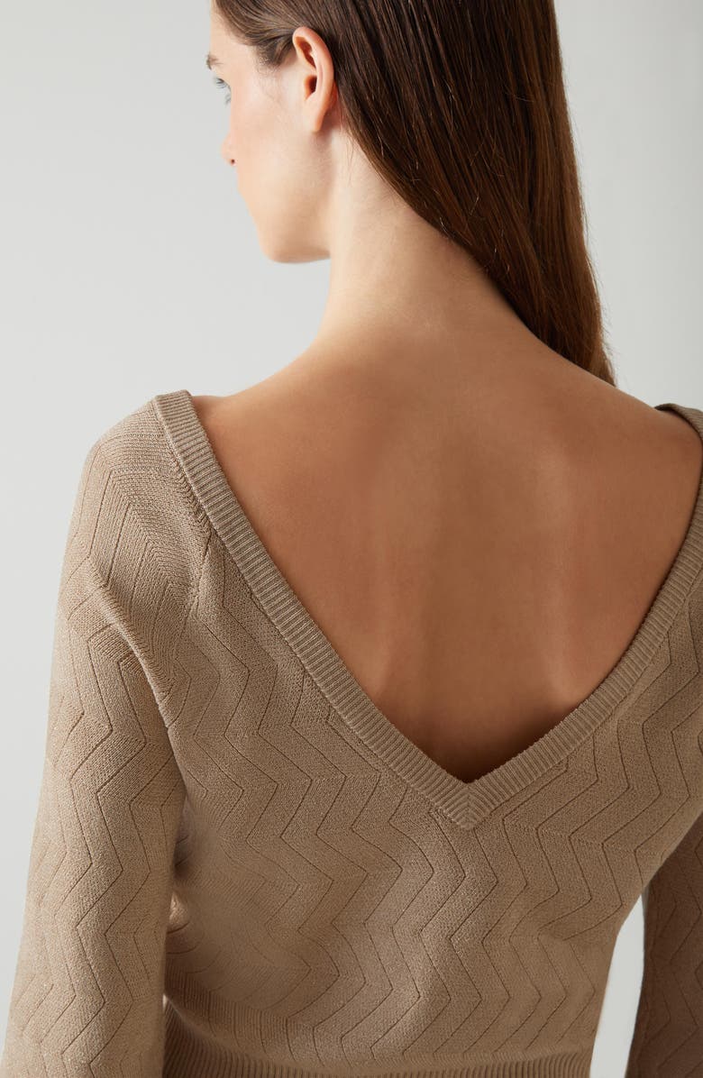 LK Bennett Goldie Metallic Sweater, Alternate, color, 