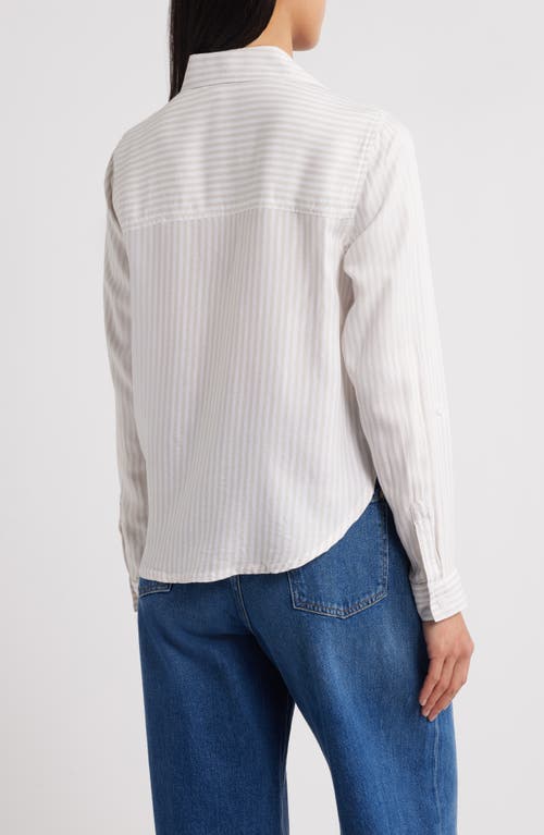 Beachlunchlounge Fallon Crop Button-up Shirt In White