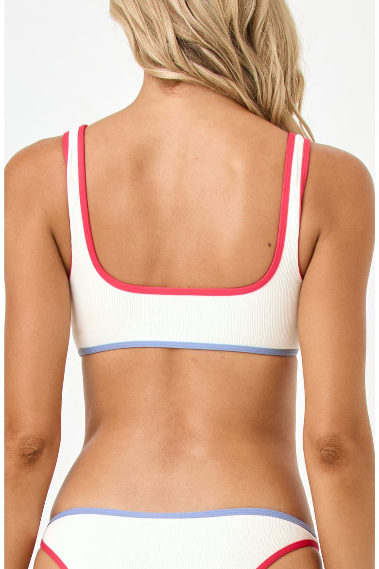 Prince Square Neck Swim Top, Alternate, color, CREAM/ POUT/ CHAM