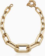 Oradina 14K Yellow Gold Aurum Link Bracelet