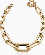 Oradina 14K Yellow Gold Aurum Link Bracelet