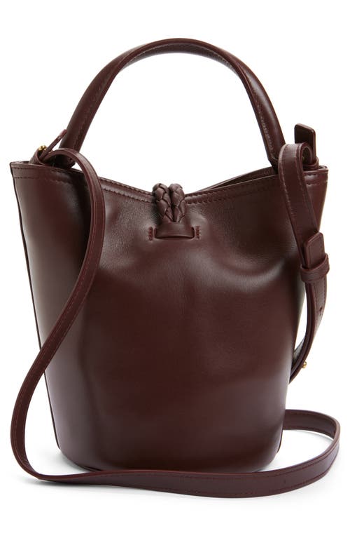 Shop Bottega Veneta Mini Liberta Leather Bucket Bag In 2129 Madder Brown-m B