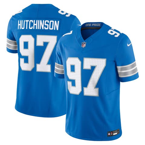 Men's Nike Aidan Hutchinson Blue Detroit Lions Vapor F.U.S.E. Limited Jersey