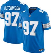 Nike Men's Nike Aidan Hutchinson Blue Detroit Lions Vapor F.U.S.E. Limited Jersey