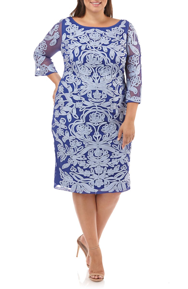 JS Collections Soutache Cocktail Dress, Alternate, color,