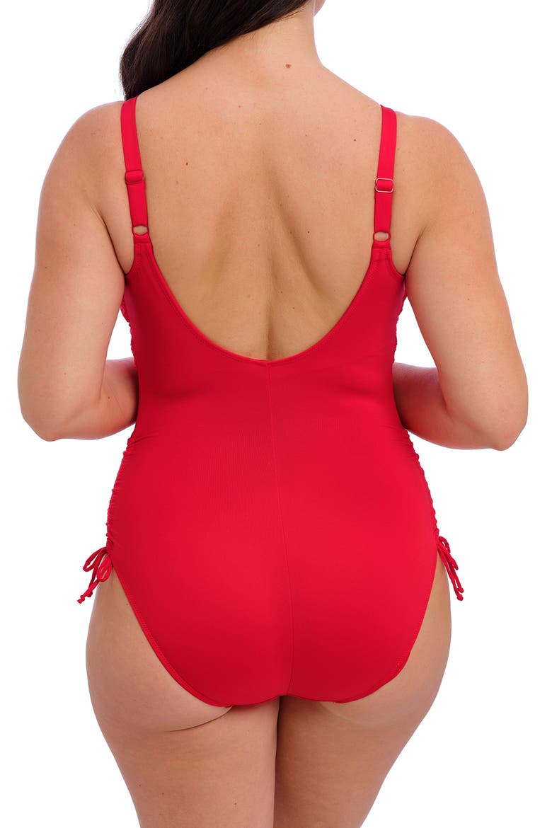 Ottawa Underwire Twist Front One-Piece Swimsuit, Alternate, color, RADIANT RED