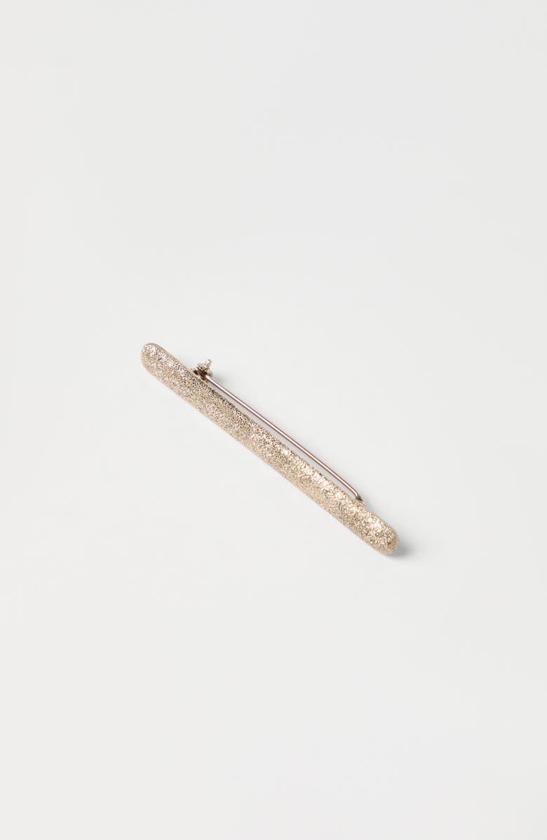 Brunello Cucinelli Sterling Silver brooch, Alternate, color, Light Gold