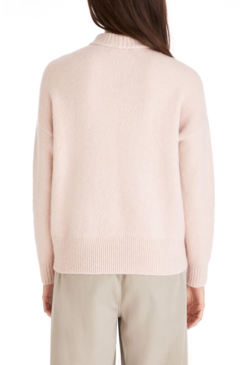 Dillon Mock Neck Pullover Sweater, Alternate, color, HTHR QUARTZ