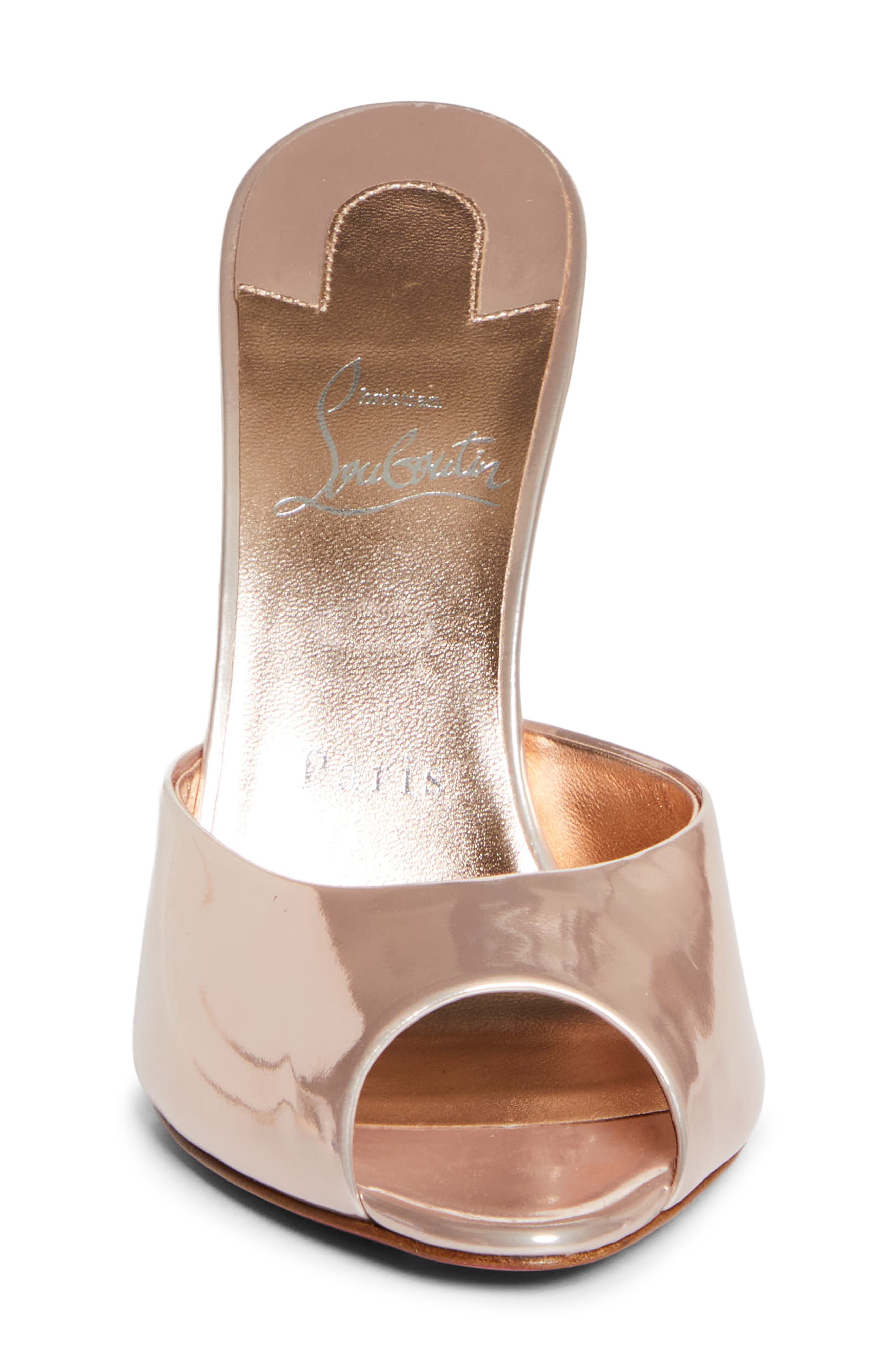 Me Dolly Peep Toe Slide Sandal, Alternate, color, LECHE/ LIN LECHE