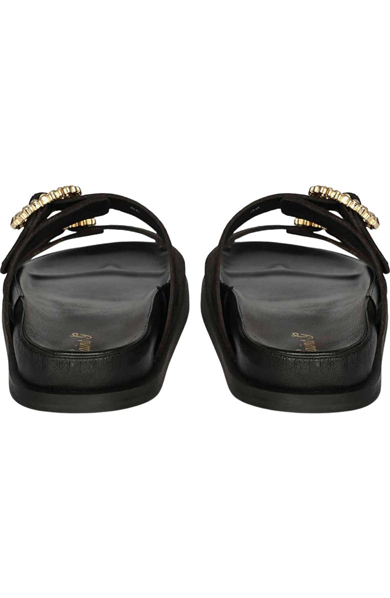 SAINT G Ishie Genuine Calf Hair Slide Sandal, Alternate, color, Black