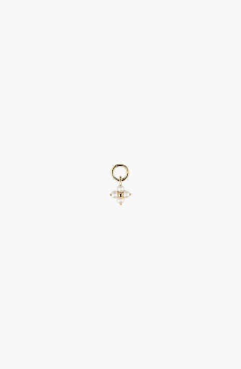 Cluster Pearl Hoop Charm