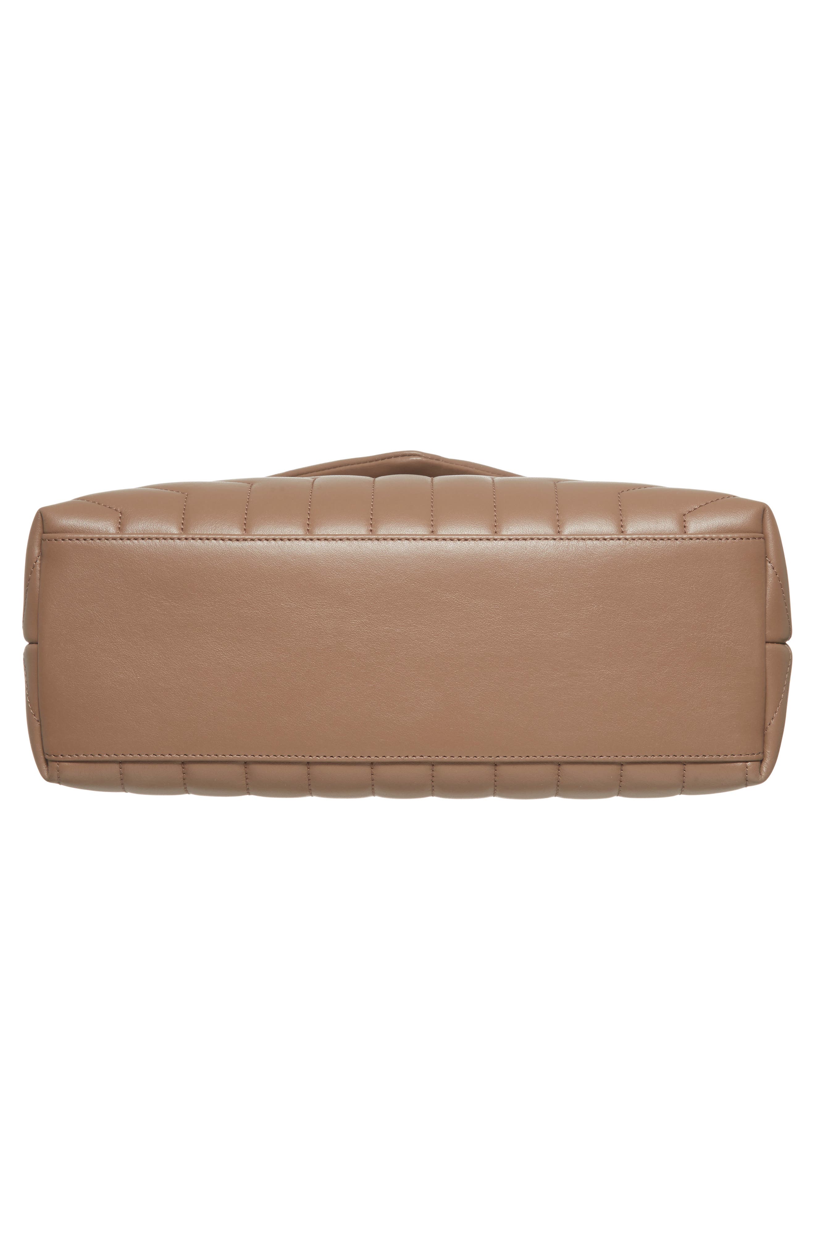 Saint Laurent Medium LouLou Calfskin Leather Shoulder Bag, Alternate, color, Desert Storm/ Dark Storm