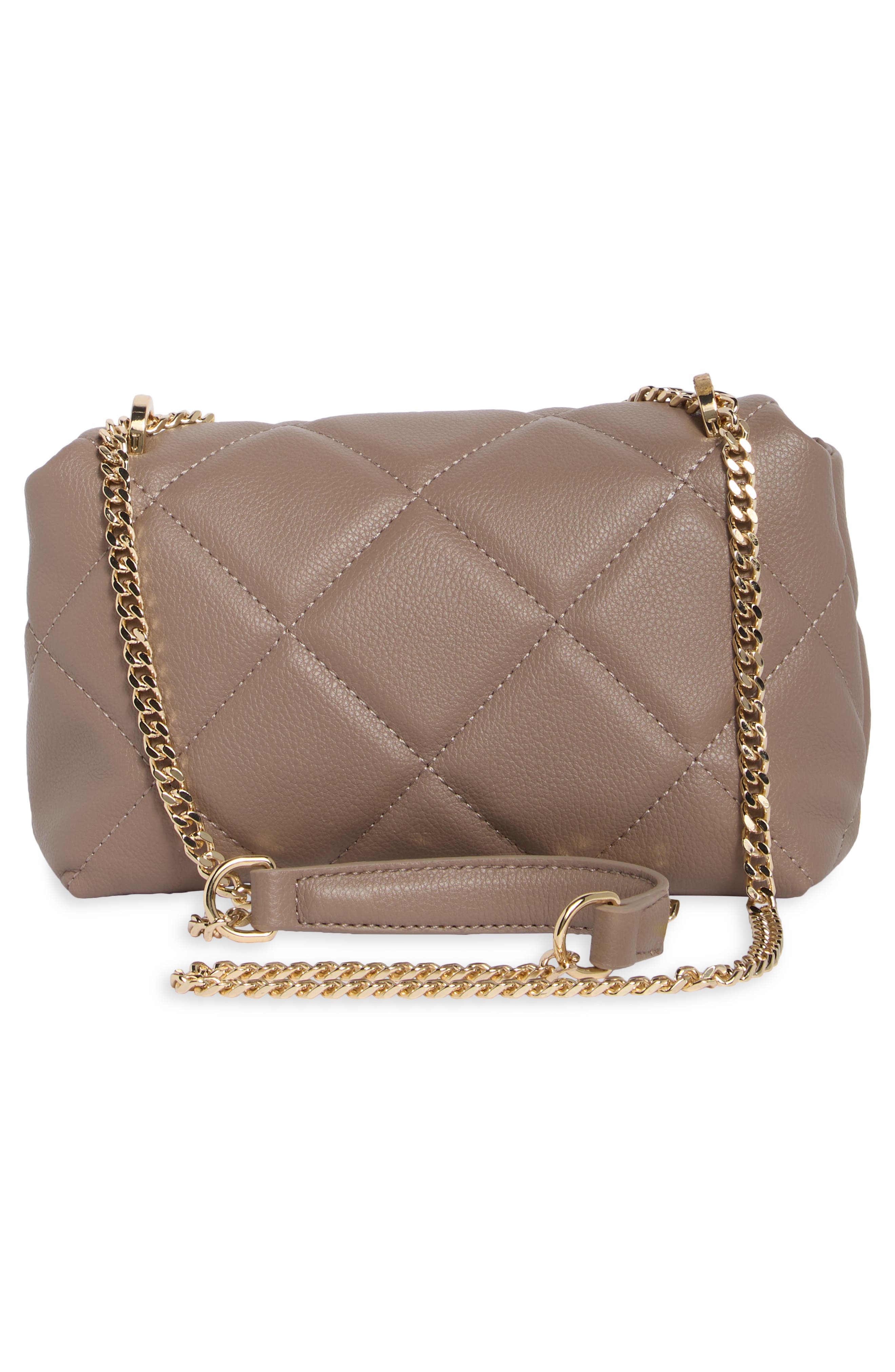 Ginette Faux Leather Quilted Crossbody Bag, Alternate, color, ZINC SYNTHETIC PEBBLE