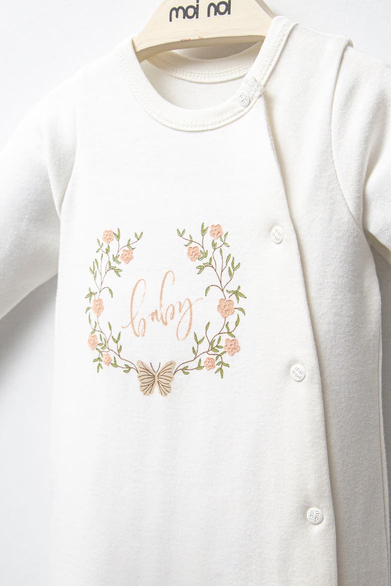 Flower Garland Outfit Set, Alternate, color, Ivory