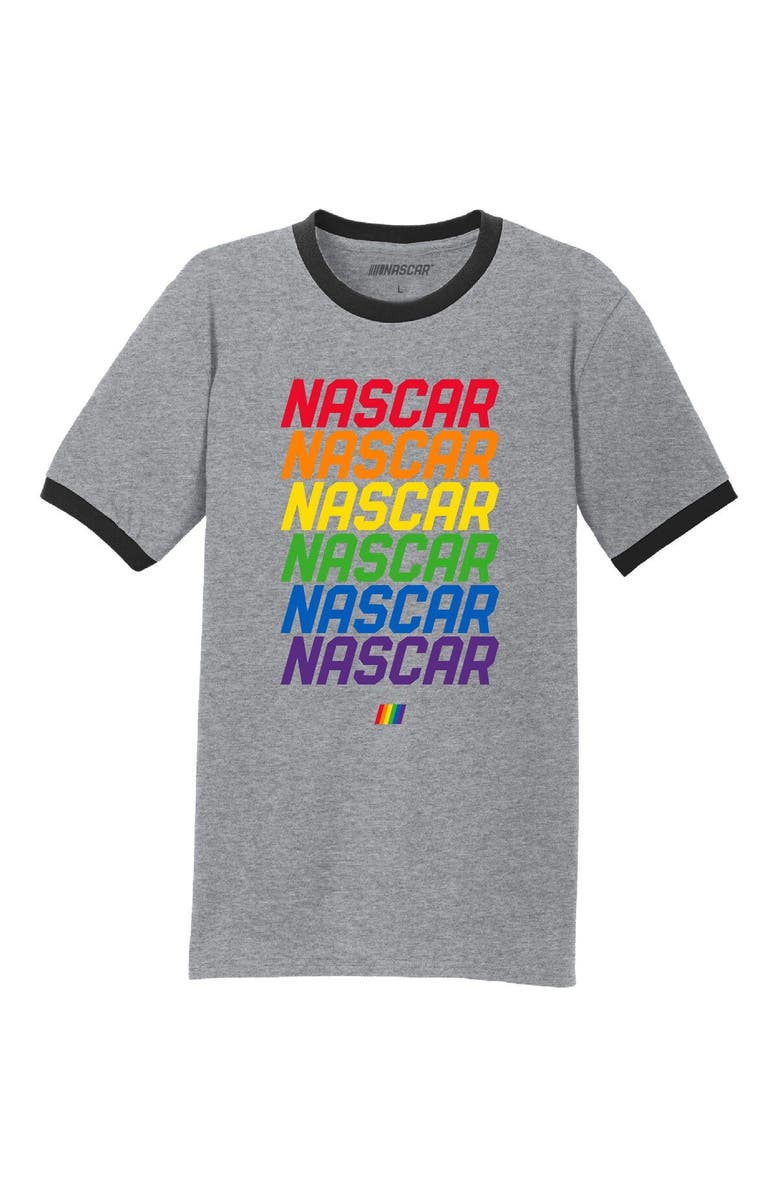 CHECKERED FLAG Men's Checkered Flag Sports Gray NASCAR Repeat Logo T-Shirt, Alternate, color, Gray