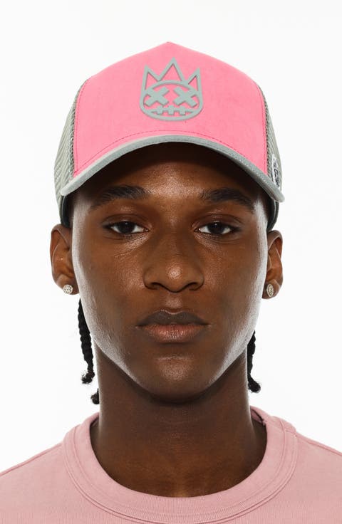 Logo Mesh Back Suede Trucker Hat