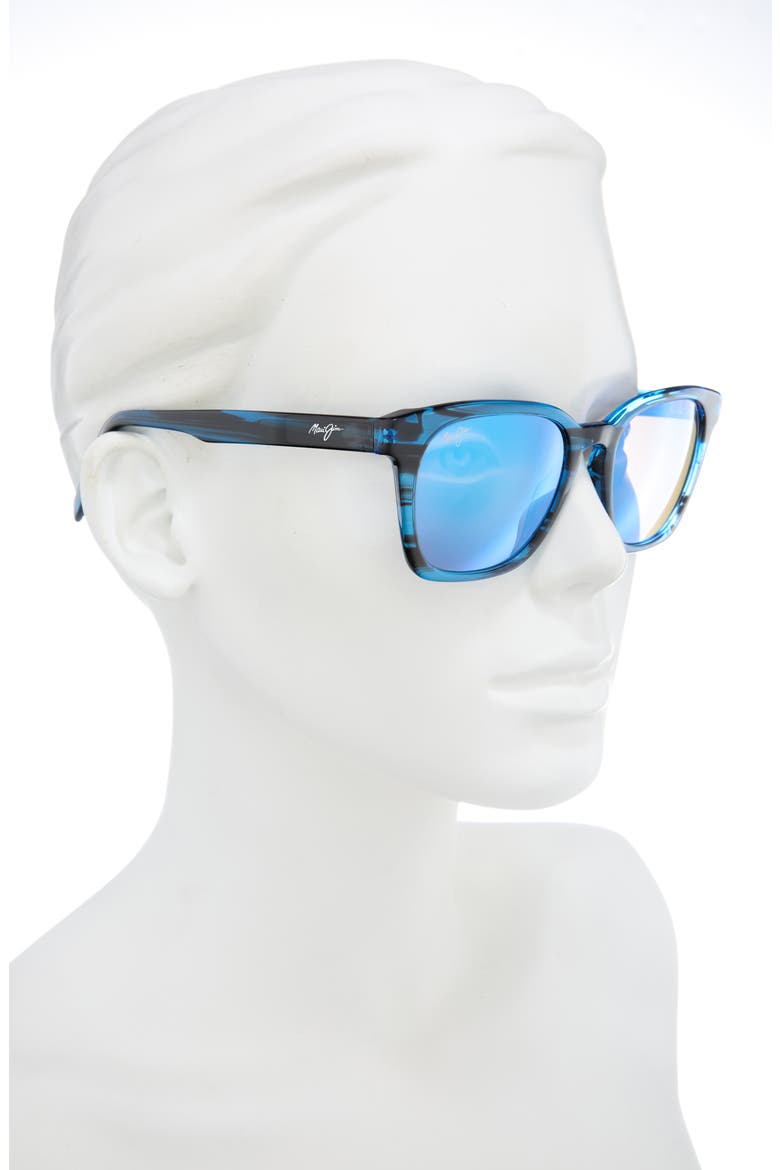 Polarized Square Sunglasses, Alternate, color, BLUE BLUE BLUE