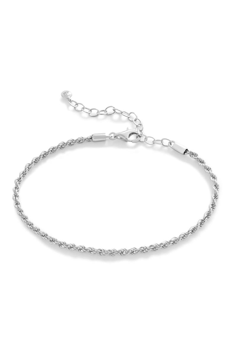 Rope Chain Bracelet, Main, color, STERLING SILVER