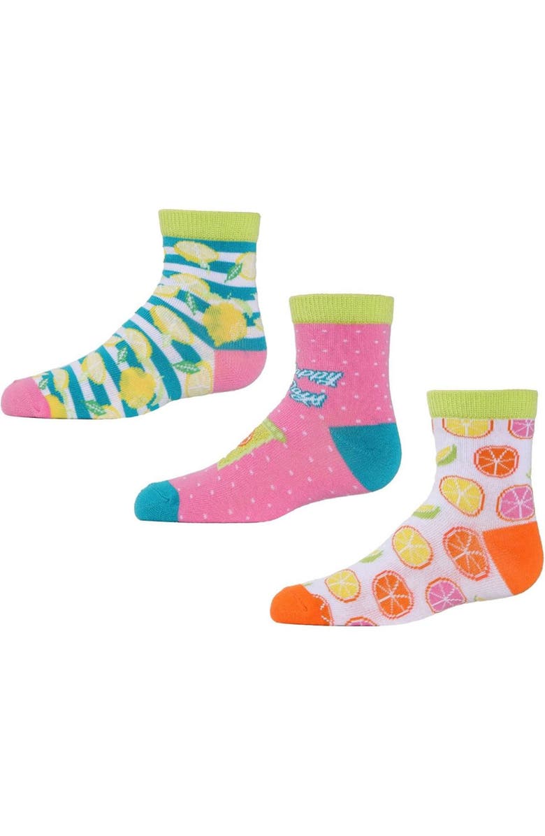 MeMoi Lemon Squeezy Mid Cut Socks 3-Pack, Main, color, Assorted