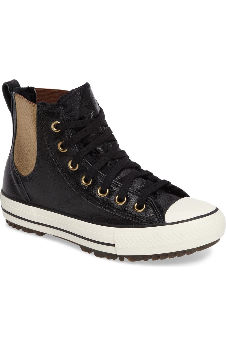 Converse Chuck Taylor<sup>®</sup> All Star<sup>®</sup> Faux Fur Chelsea Sneaker, Main, color,